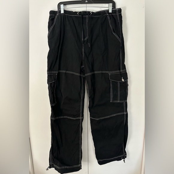 Garage Tanner Tie Up Cargo jet Black W/ White Contrast Stitch - Picture 3 of 7